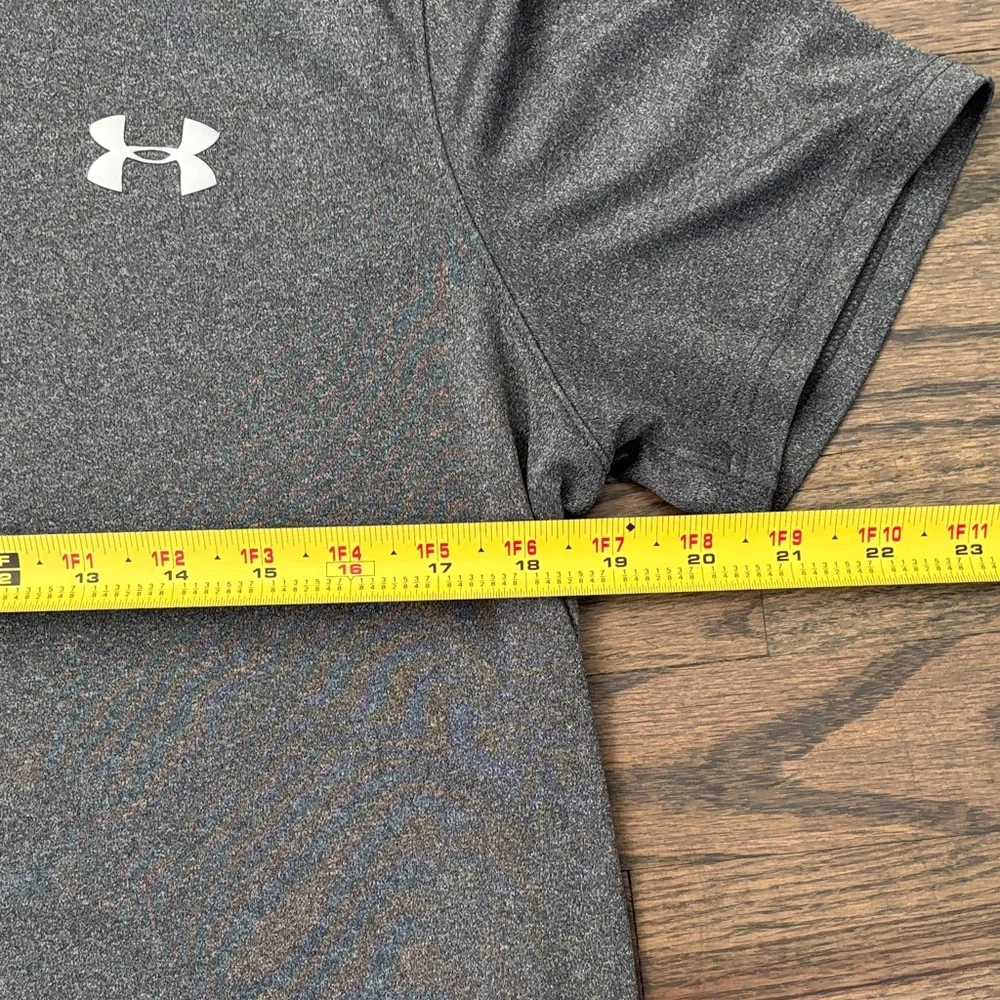 Under Armour Short Sleeve Performance Tee — Dark Gray with White Logo